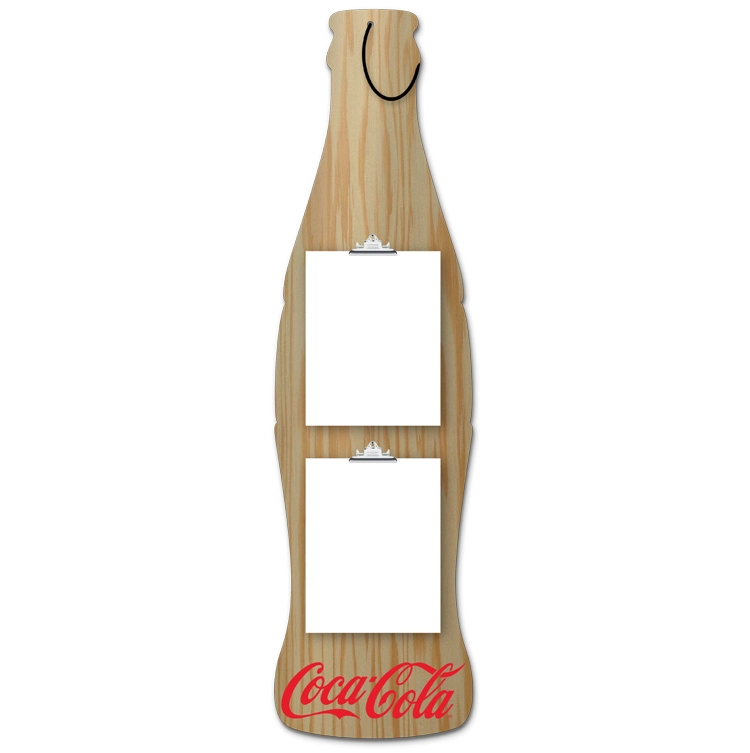 Bottle Shape Menu Holder, Two Clips