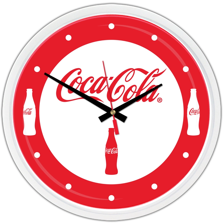 Coca-Cola 3 Bottle Wall Clock- 14"