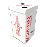 Coca-Cola Corrugated Recycle Box - 10/pkDual-Branded