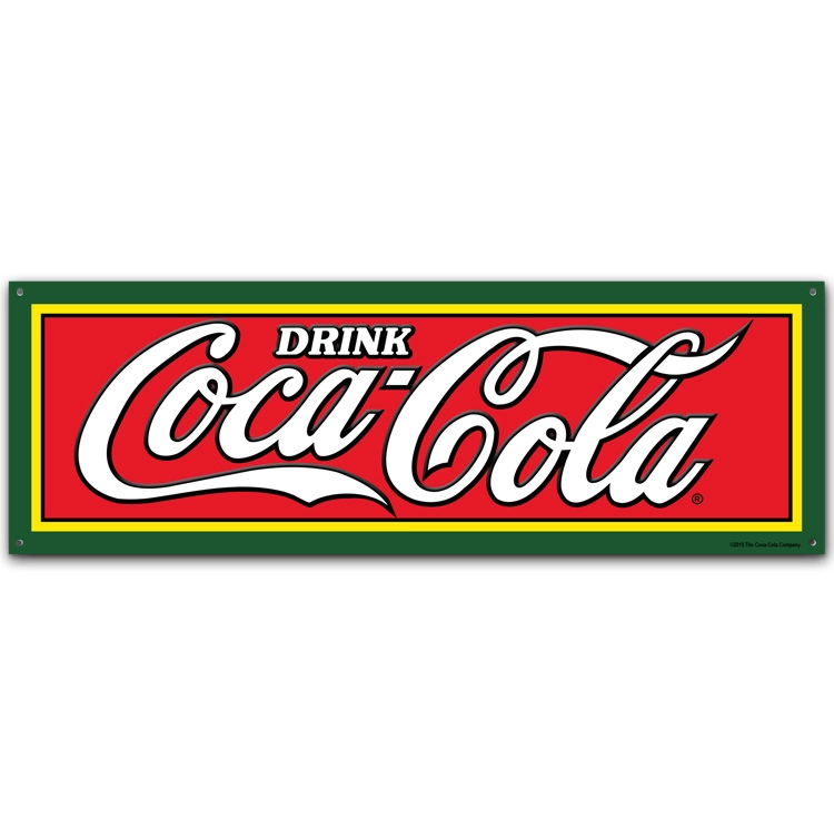 "Drink Coca-Cola" Metal Tacker- Rectangle