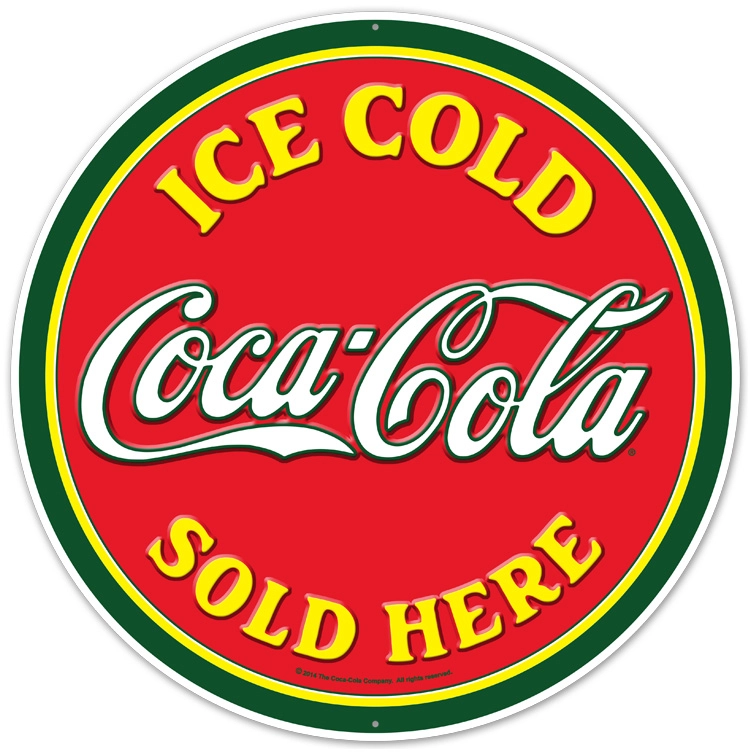 "Ice Cold Sold Here" Metal Tacker