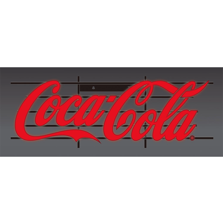 Illuminated LED Faux Neon Coca-Cola Script On Metal Frame