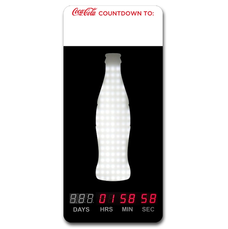 LED Bottle Illuminated Countdown or Digital Clock Dry Erase Message Board