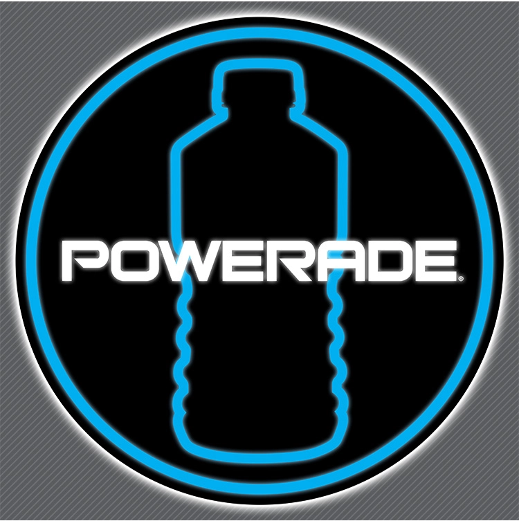 Powerade LED Illuminated Wall Sign with Outer Glow