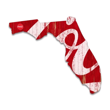 Rustic Coca-Cola State Sign